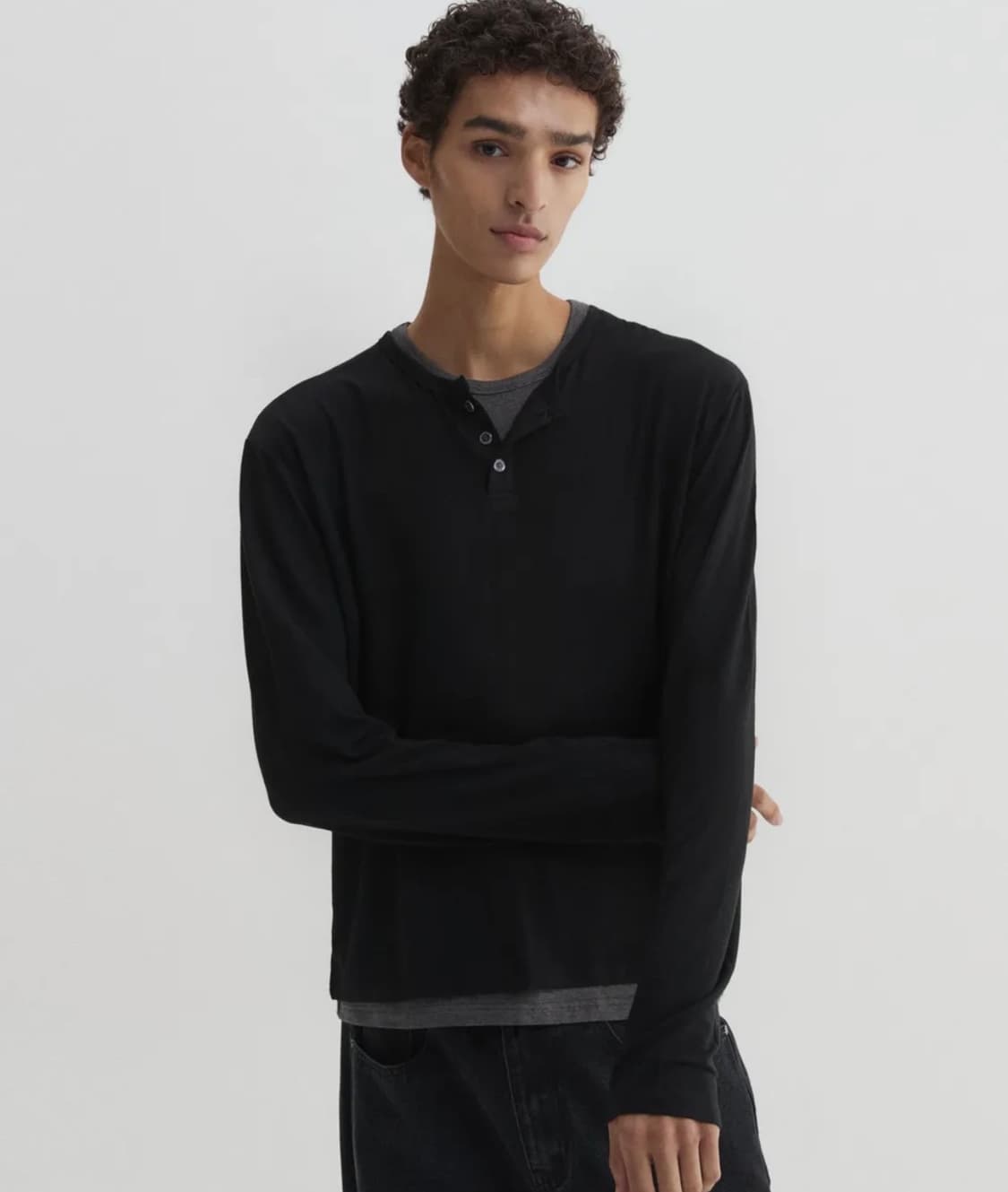 DNSR(디엔에스알) 레이어드 헨리넥 롱슬리브 상품이미지1