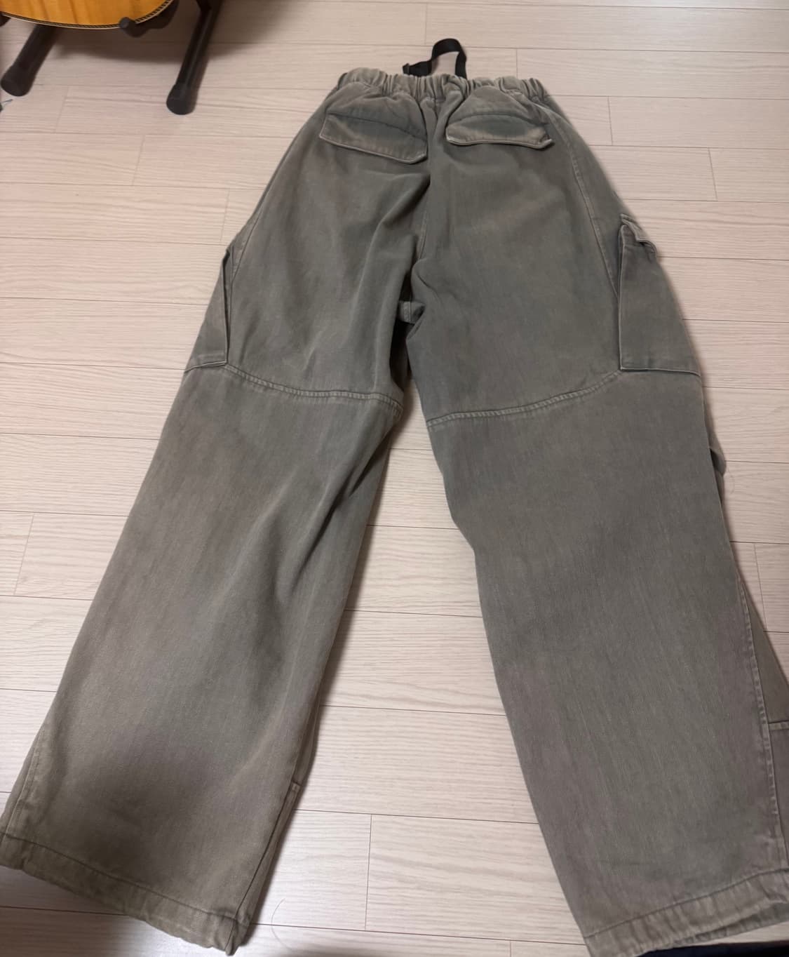 해칭룸 밀팬츠 워시드 올리브 2사이즈 상품이미지3