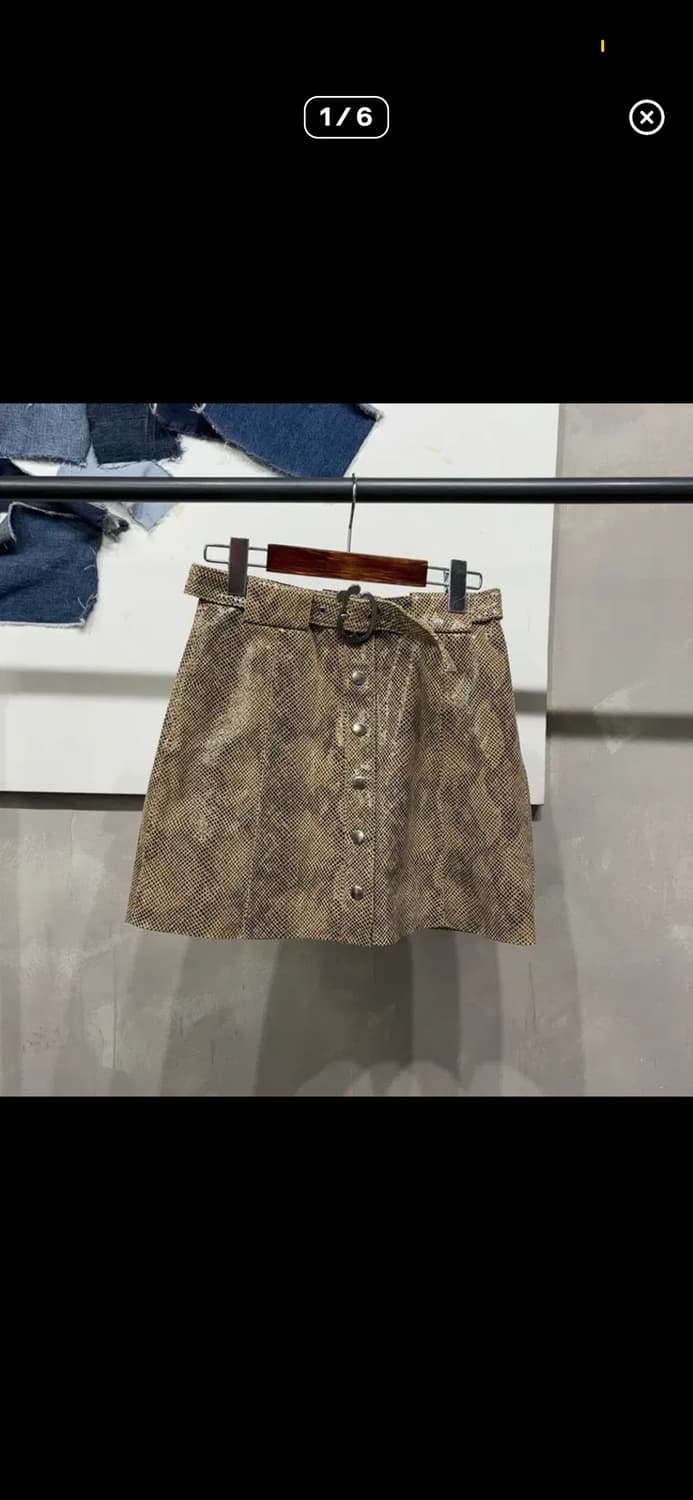 자라 뱀피 미니스커트 상품이미지1