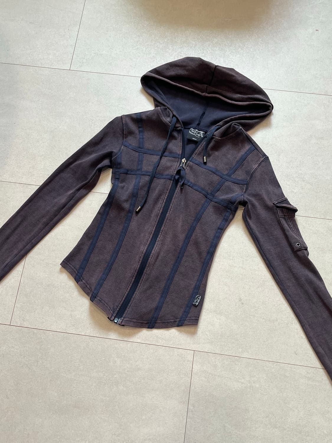 스컬프터 워시드 본디지 후디 / 워시드네이비 M 상품이미지1