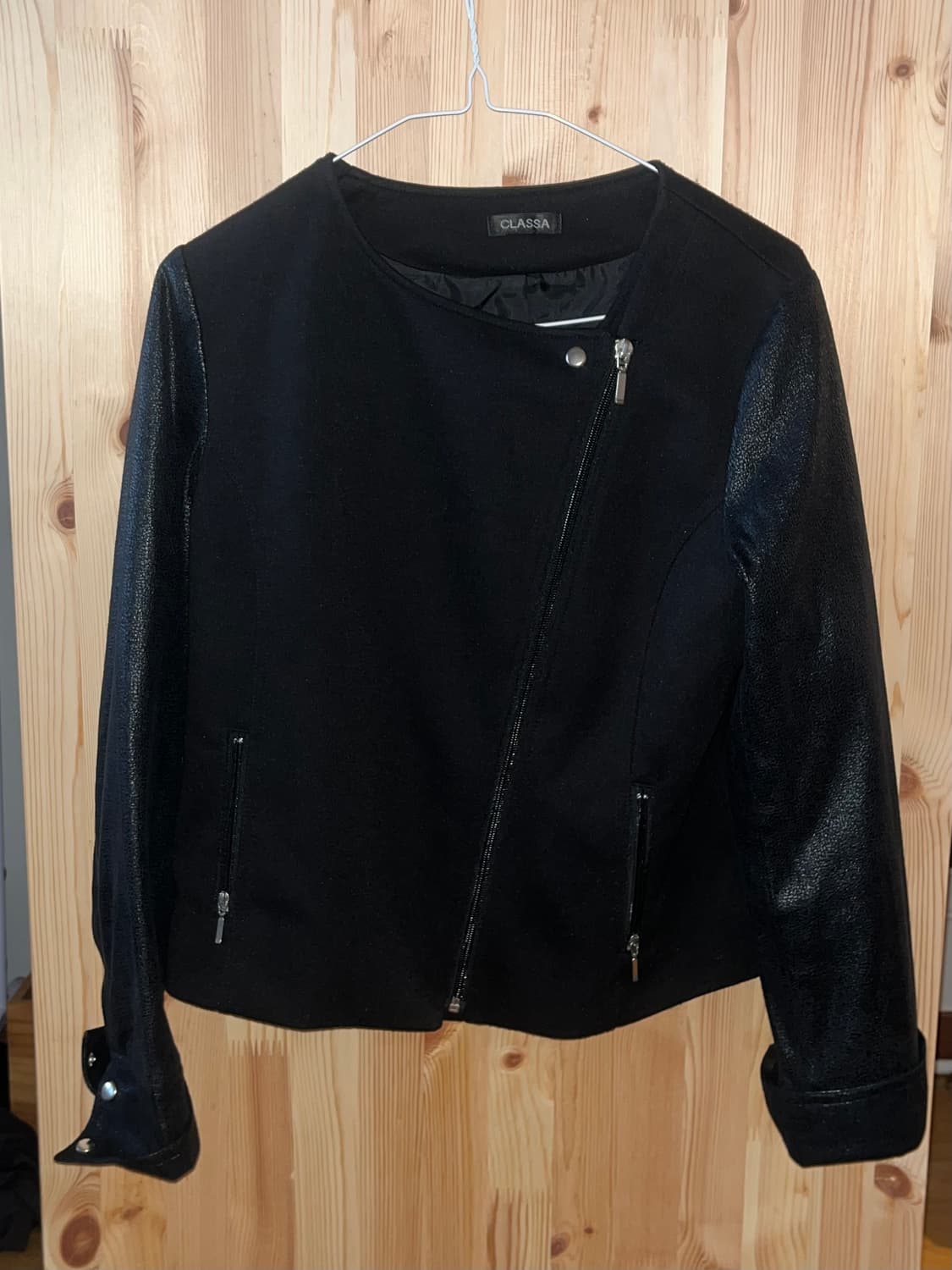 CLASSA 라이더 자켓 블랙 상품이미지1