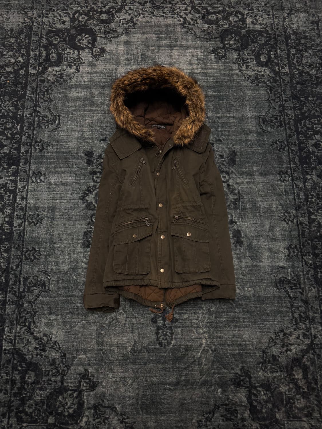 In the attic y2k trimming fur military j 상품이미지1