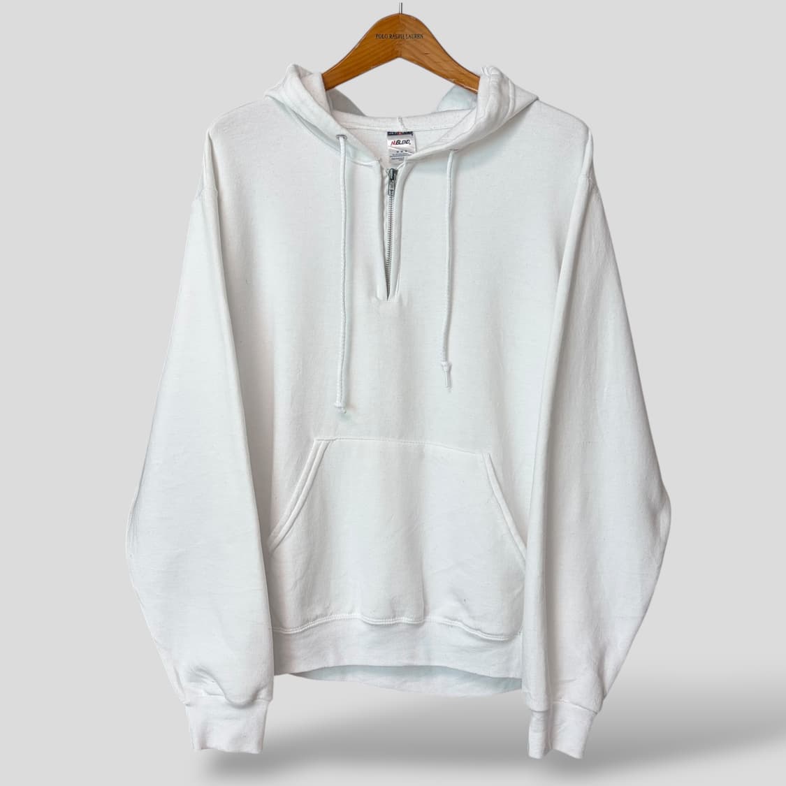 (M)빈티지 Jerzees 저지스 블랭크 하프집업 스웨트 후드티셔츠 상품이미지1