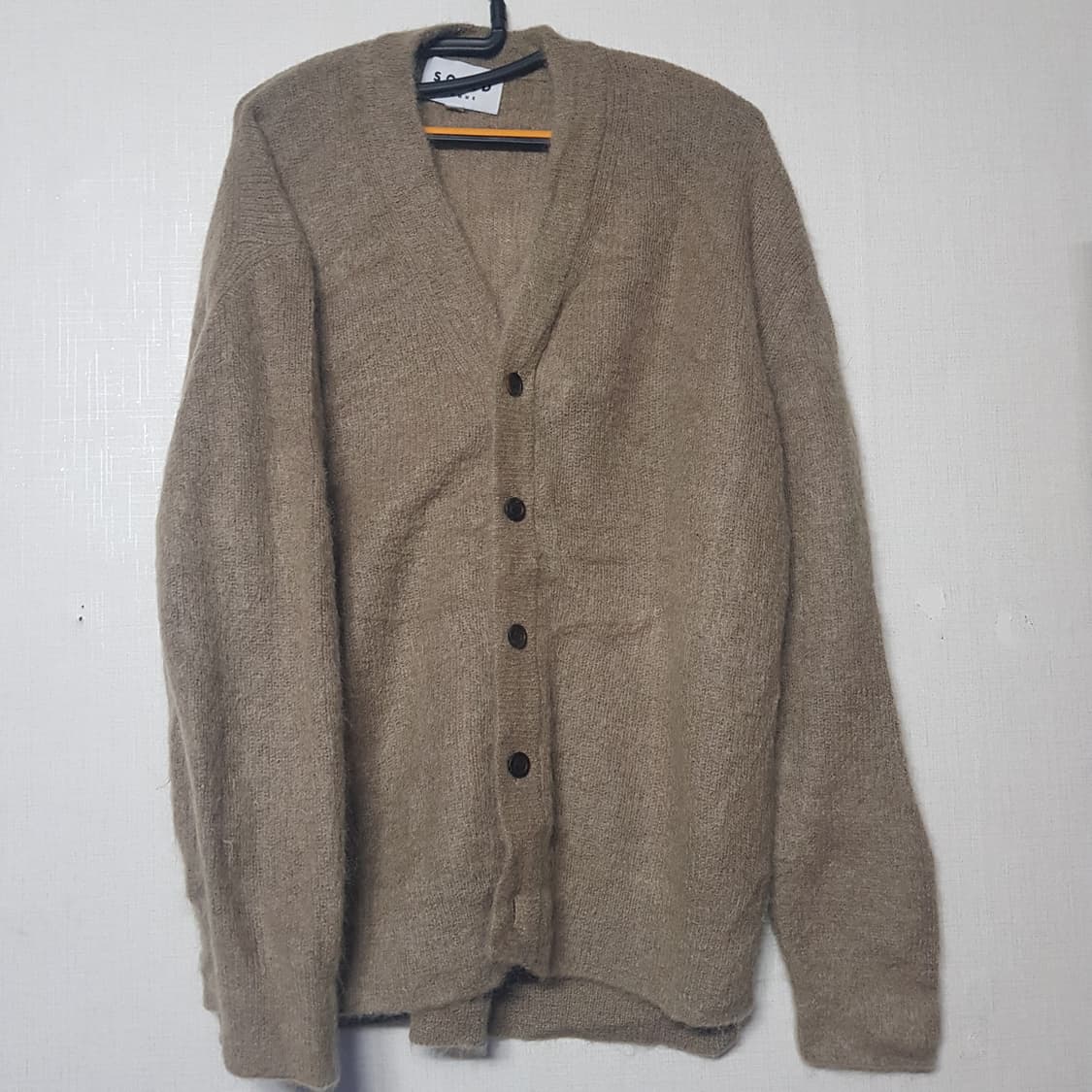 우영미 솔리드옴므 모헤어 가디건 46사이즈 상품이미지2