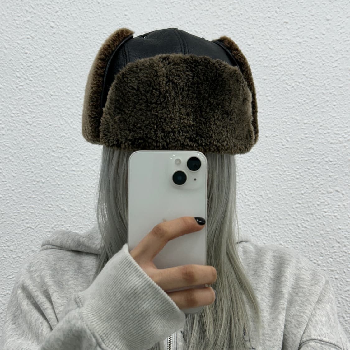 빈티지 뽀글이 가죽 군밤모자 상품이미지1