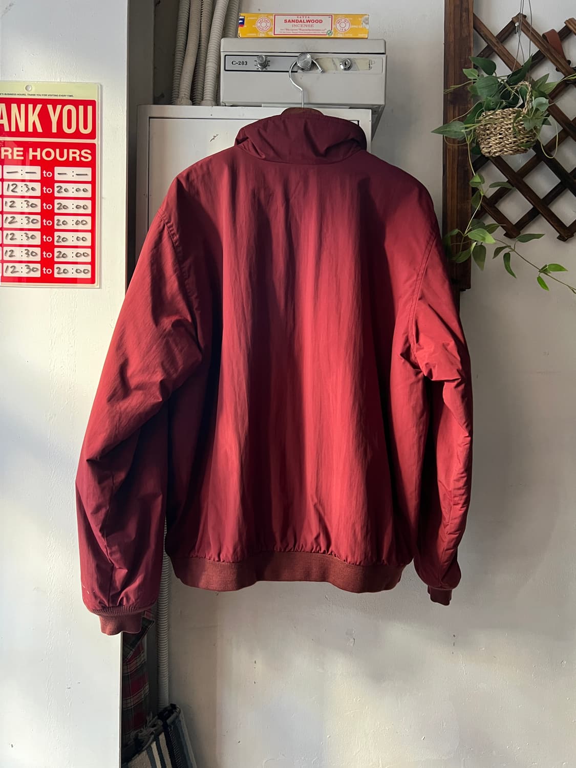 [L]엘엘빈 USA 빈티지 페인팅 버건디 웜업 자켓 상품이미지8