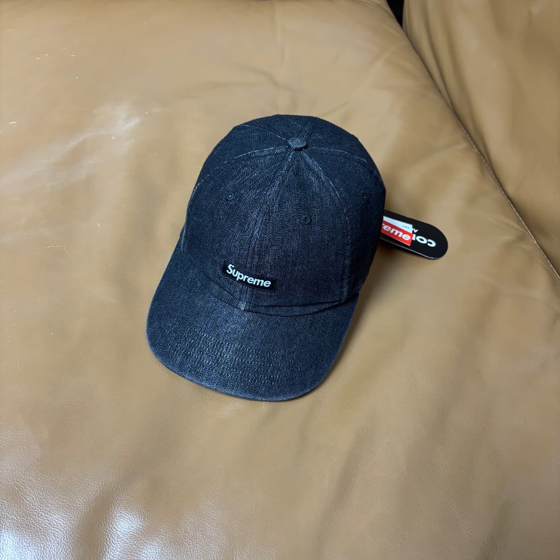 슈프림 6패널 볼캡 모자 데님 블랙 상품이미지1
