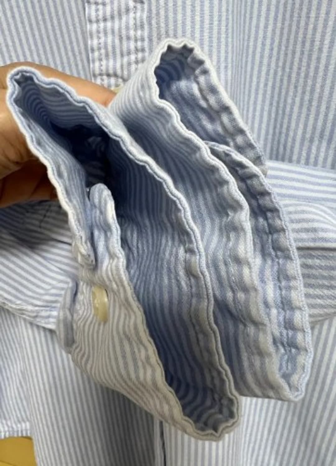 타미힐피거 남성 블루 스트라이프긴팔셔츠 M 상품이미지4