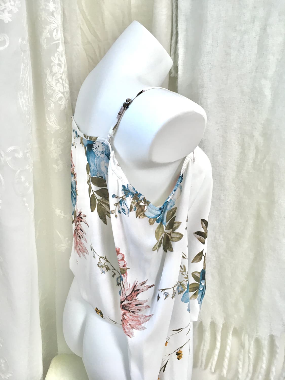 오리엔탈 플라워 새틴 오프숄더 롱슬리브 상품이미지6