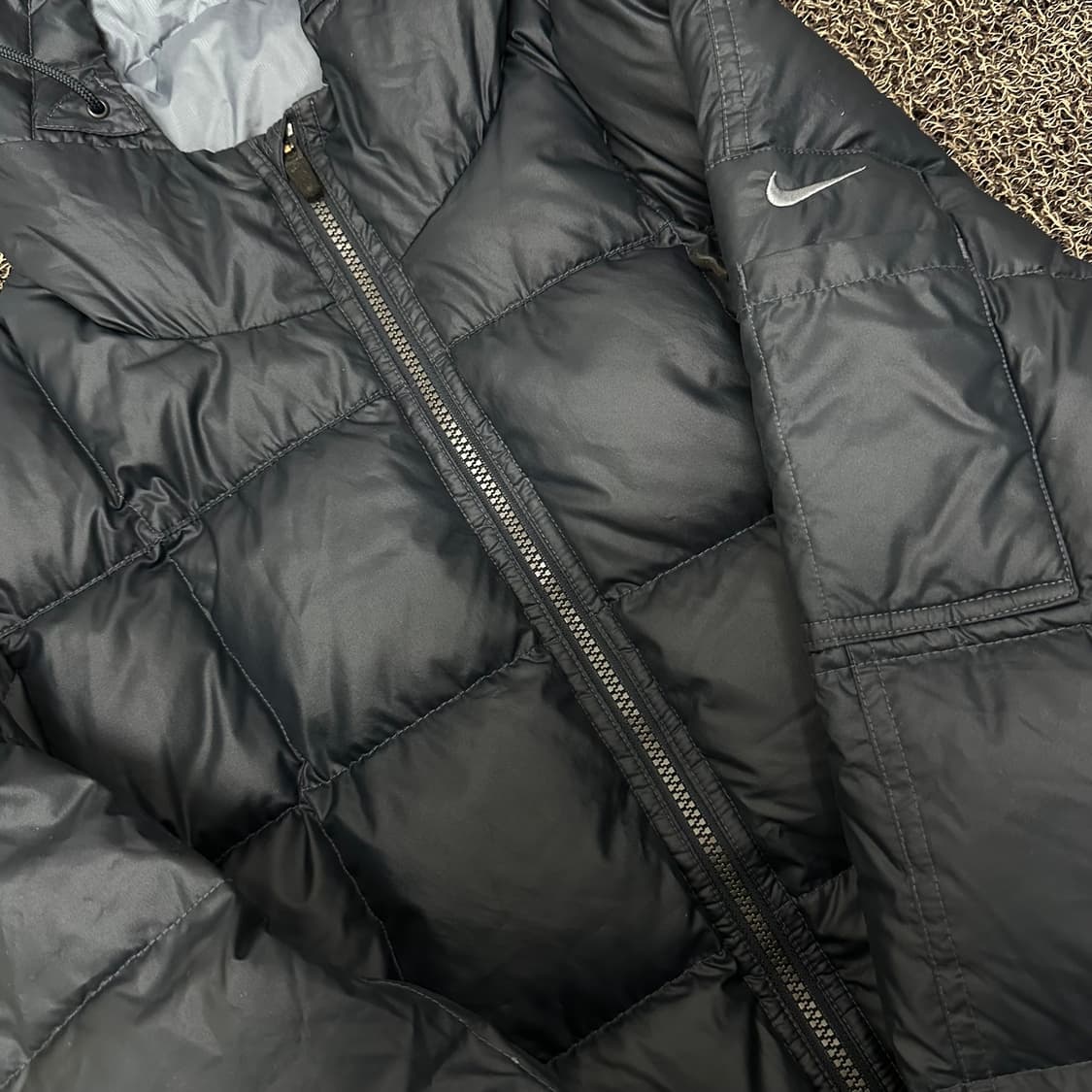 NIKE 나이키 퀄팅 덕다운 후드 패딩 점퍼 S 상품이미지4