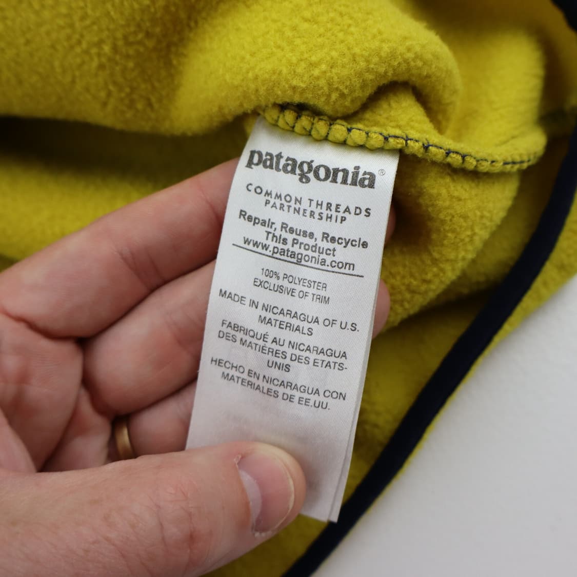 16FW 파타고니아 신칠라 스냅-T 블루/옐로우 상품이미지5