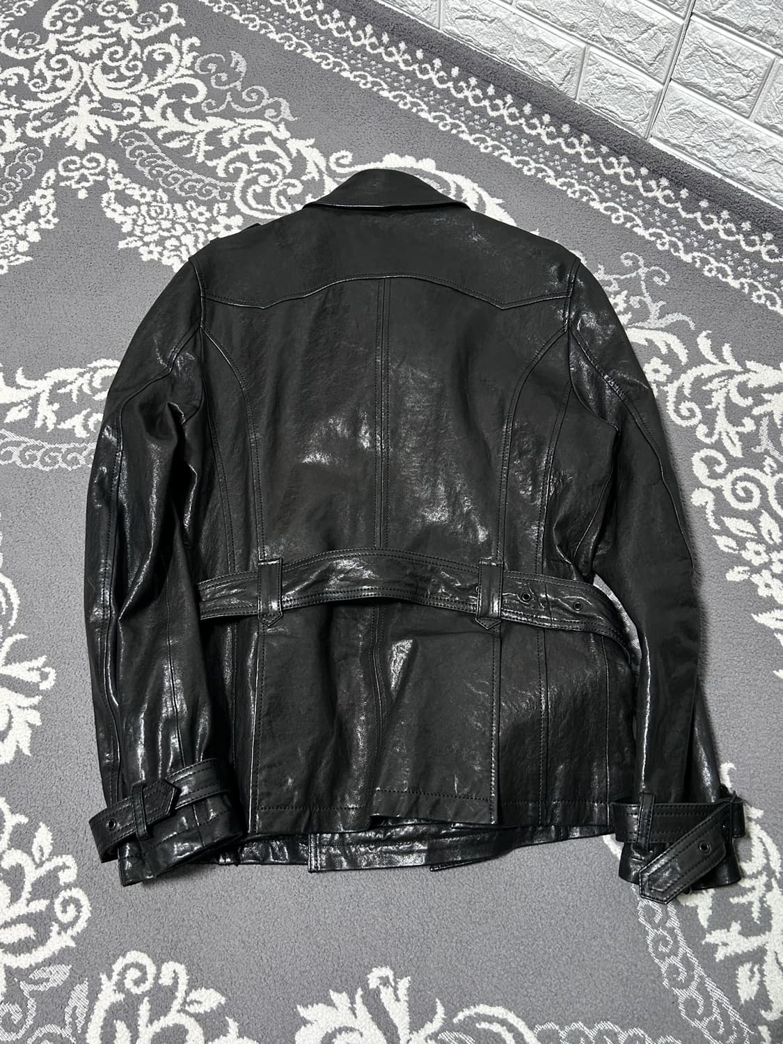 램스킨 레더 더블 코트 상품이미지7