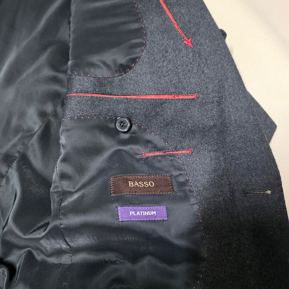 [95] 바쏘 BASSO REDA 이태리 슬림핏 울 자켓 다크그레이 상품이미지8