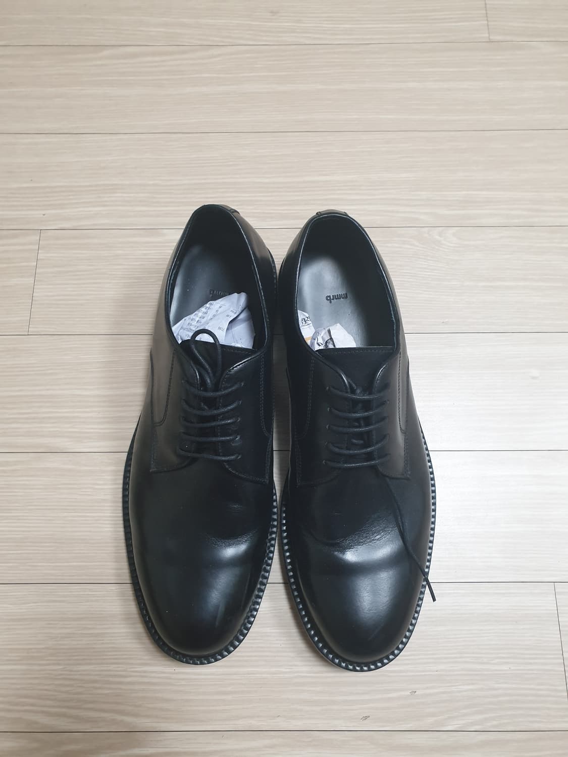 mmrd 검정색 남성용 가죽 더비슈즈(285E) 상품이미지1