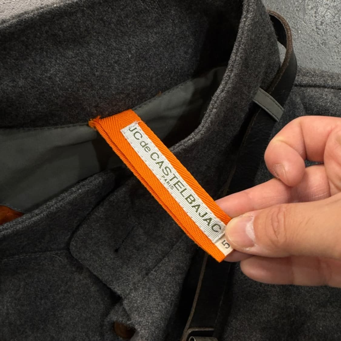 100 까스텔바작 헤링본 울 자켓 상품이미지4