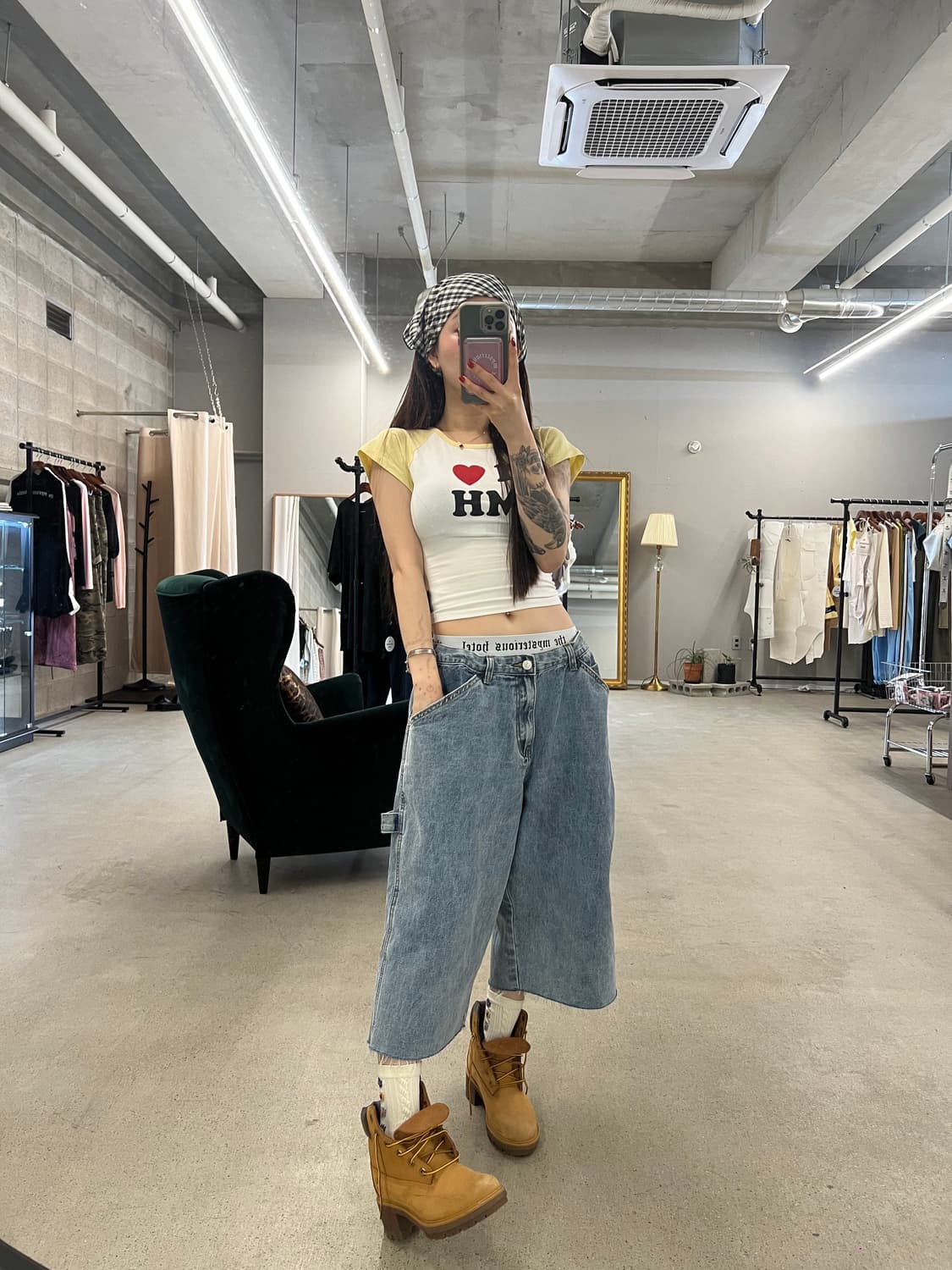미스테리어스호텔 버뮤다 데님팬츠 상품이미지1