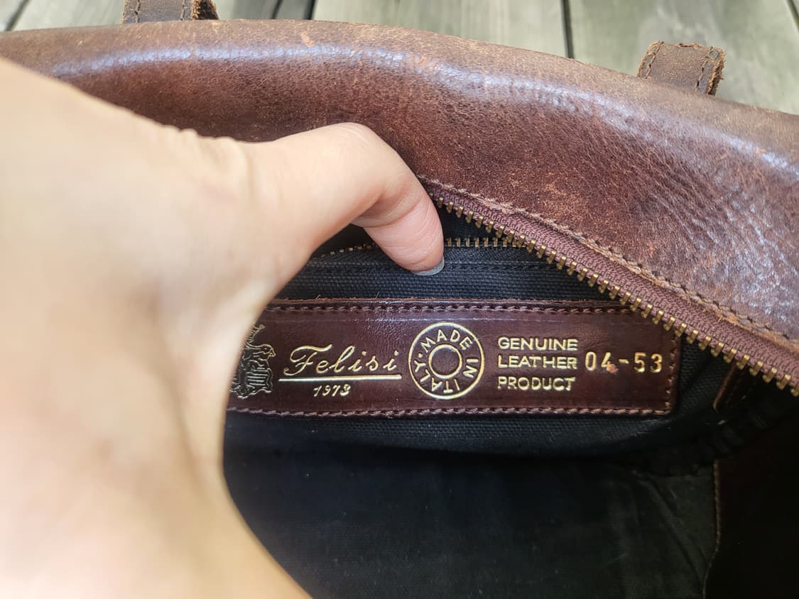(100%정품)이태리 명품 felisi 리얼가죽 송치 트리밍 퍼 토트백 상품이미지7