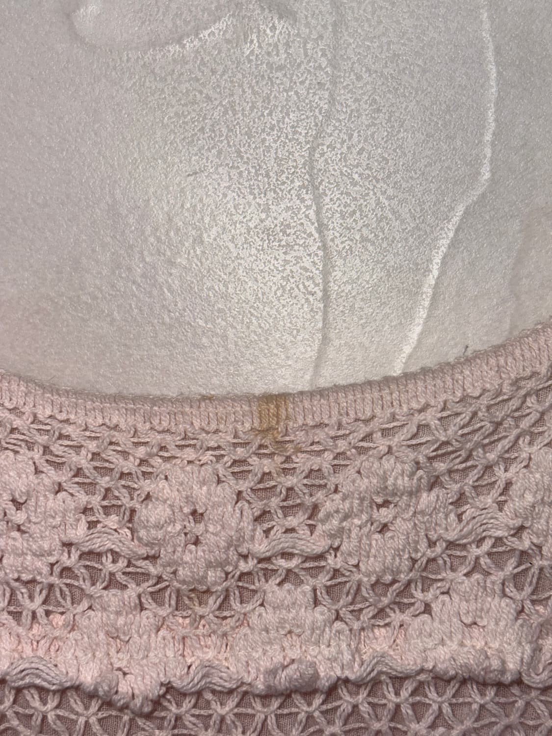 Baby pink flower patchwork crochet ops 상품이미지7