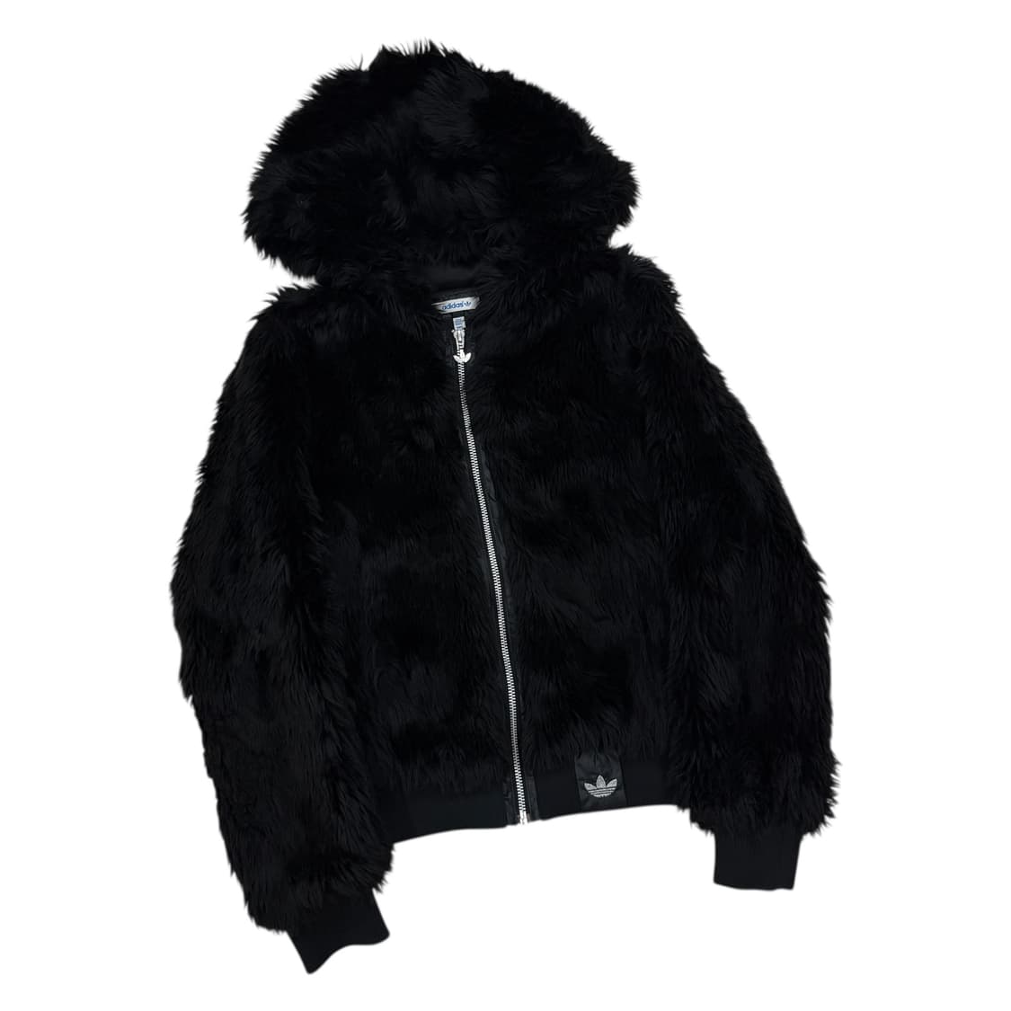 아디다스 빈티지 퍼 자켓 후드집업 블랙 85 XS 상품이미지2