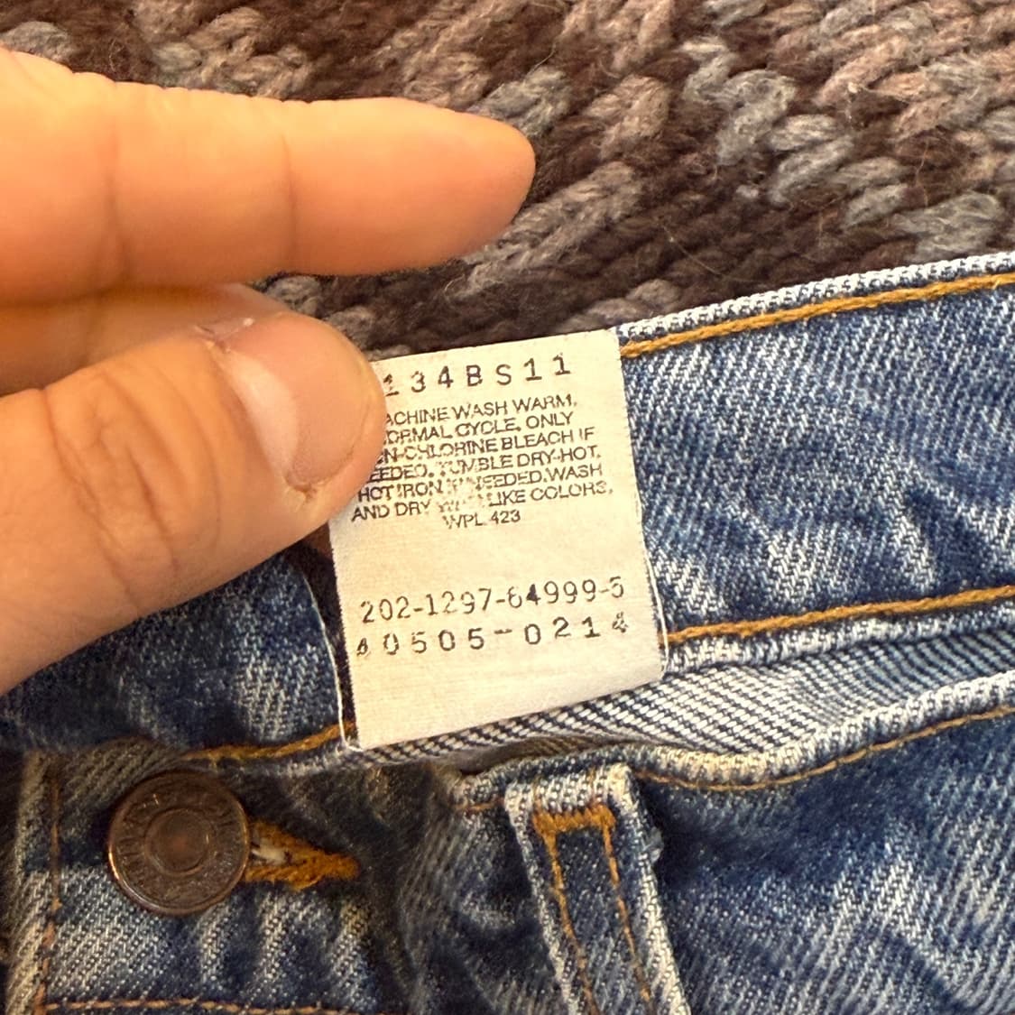 90S 리바이스 505 오렌지탭 브라질 생산 35 36 34 상품이미지5