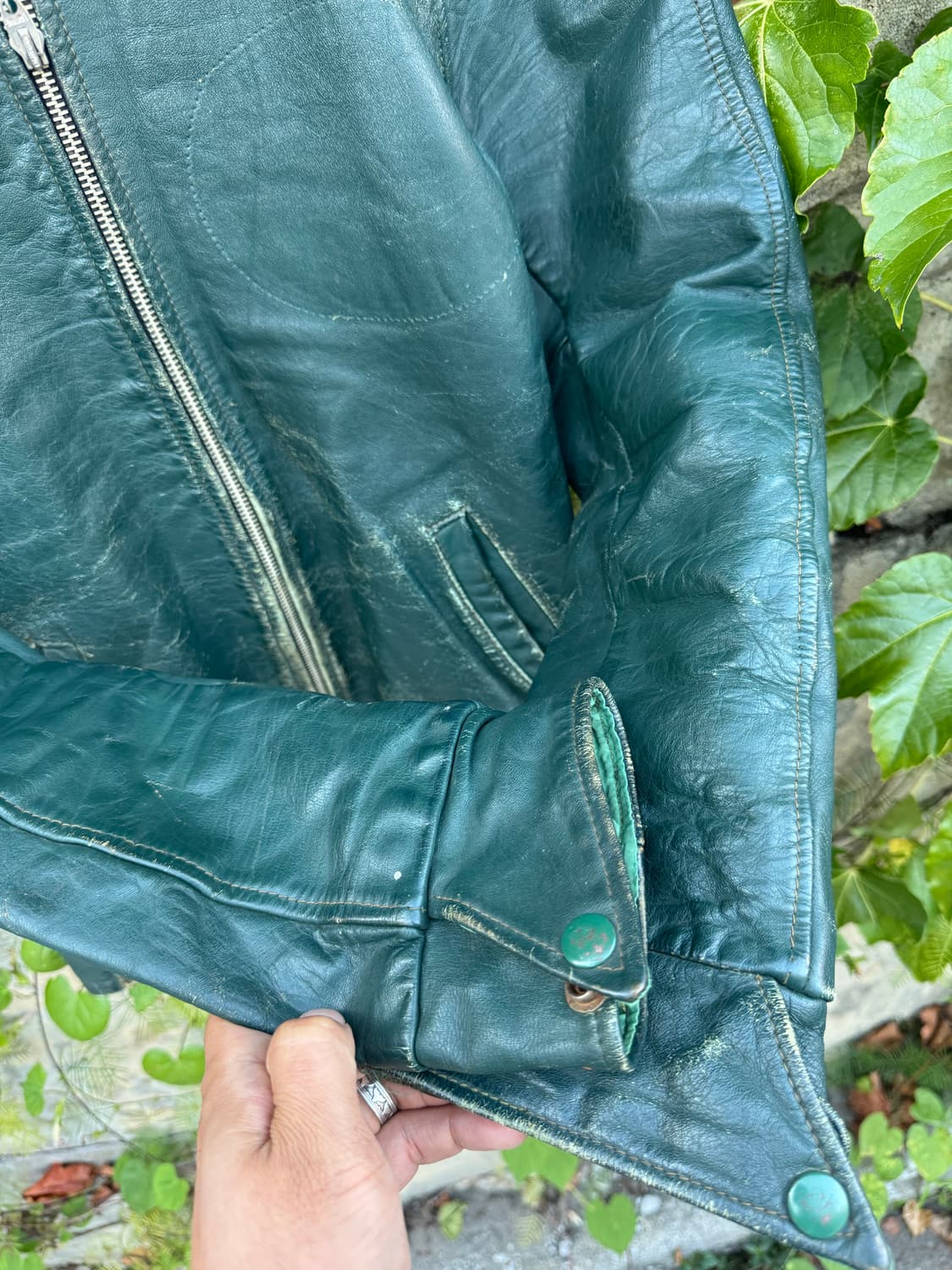 60s 영국 가죽 자켓 british leather jacket 영국군 상품이미지6
