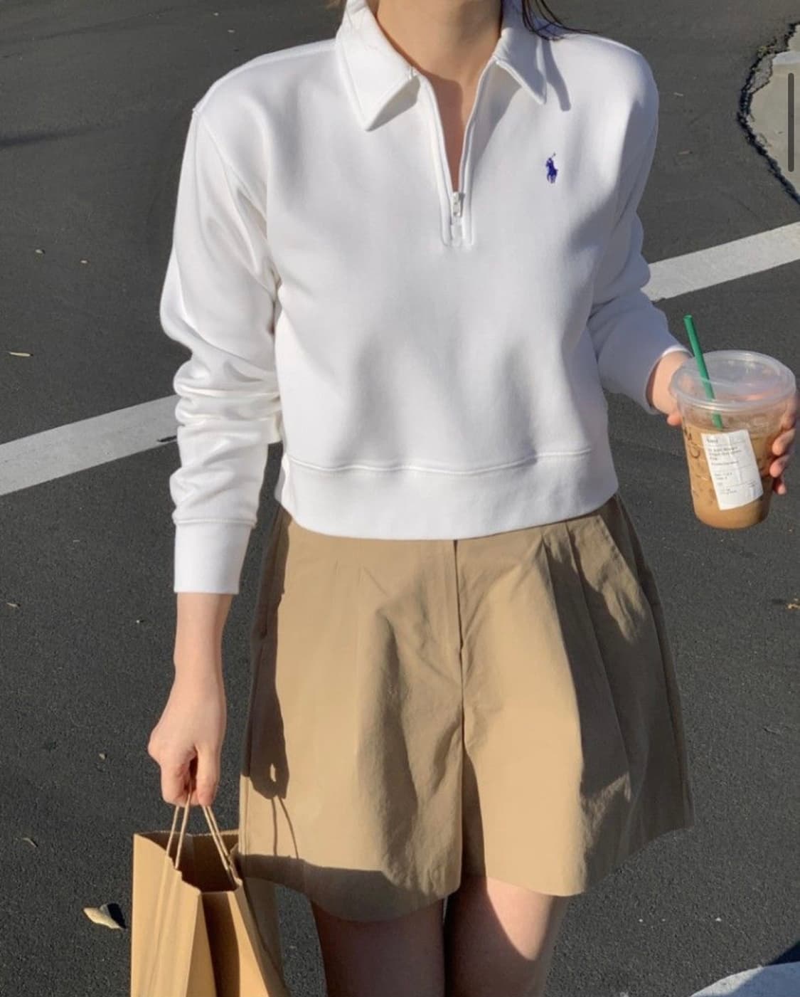 (메이시스,새상품)폴로 랄프로렌 빅걸즈 반집업 맨투맨 상품이미지1