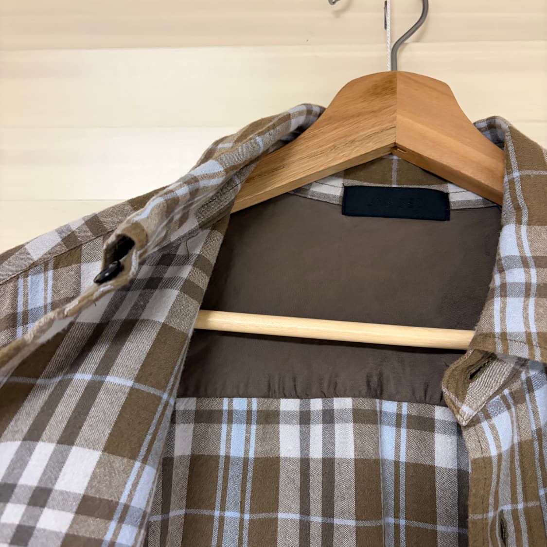 언유즈드 UNUSED 투포켓 레이온 플란넬 셔츠 브라운 3 상품이미지4