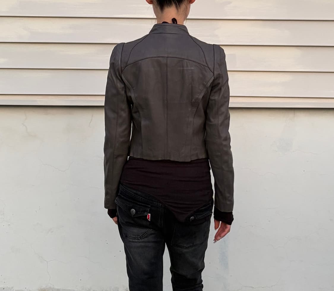 LAVIN Sheep Skin Leather Jacket Grey L 상품이미지7