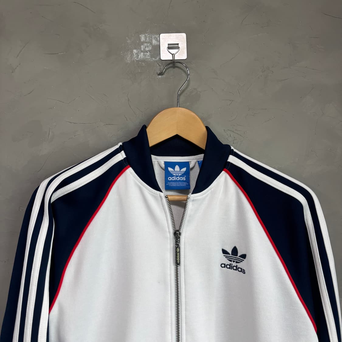 아디다스 슈퍼스타 져지 트랙탑 화이트 네이비 상품이미지2