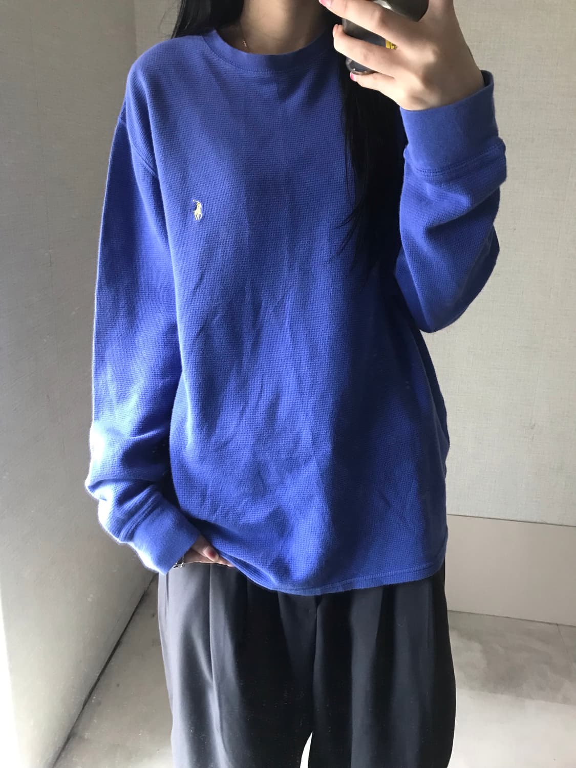 폴로 블루 와플 롱슬리브 상품이미지2