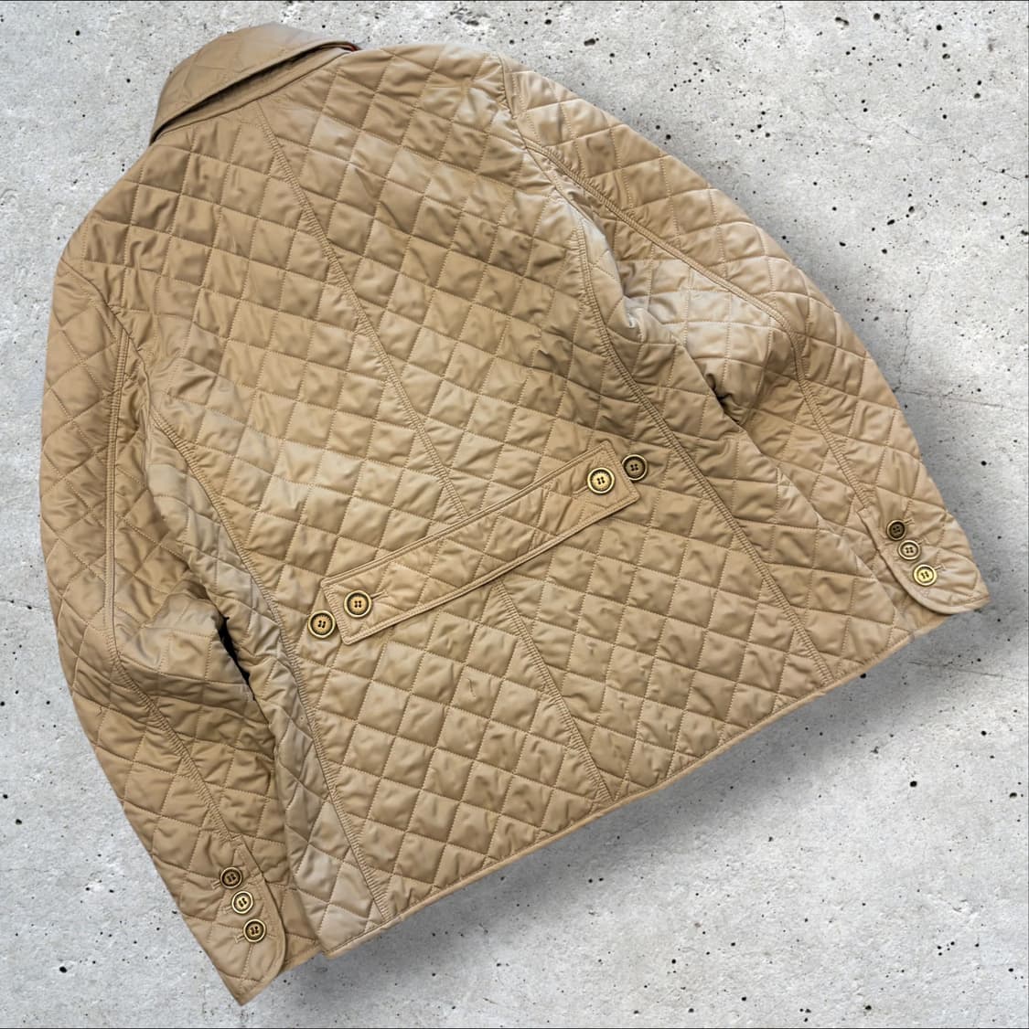 [M] 버버리 퀼팅 버튼 자켓 베이지 D498 상품이미지2