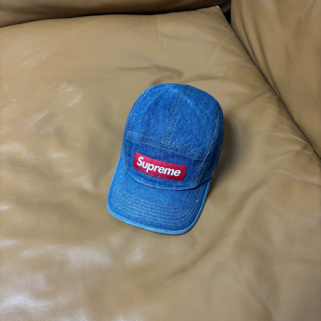 슈프림 캠프캡 모자 박스로고 22FW 데님 상품이미지1