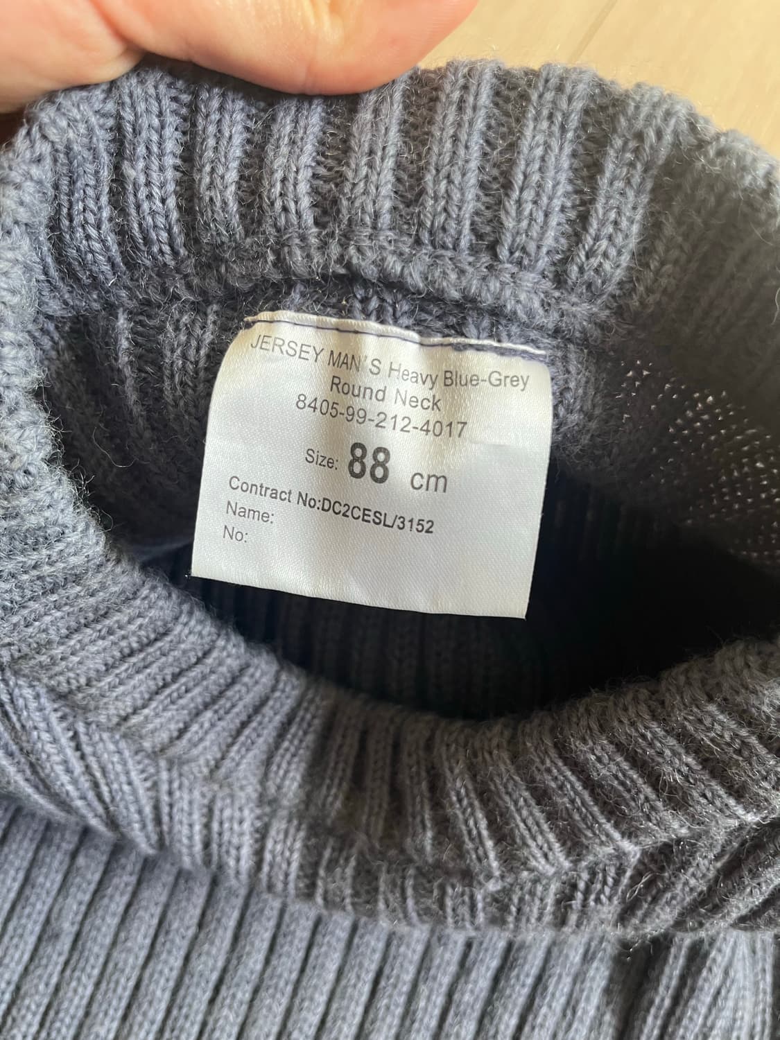 뉴질랜드 밀리터리 헤비 립 니트 (Jersey Man’s Heavy Bl 상품이미지3