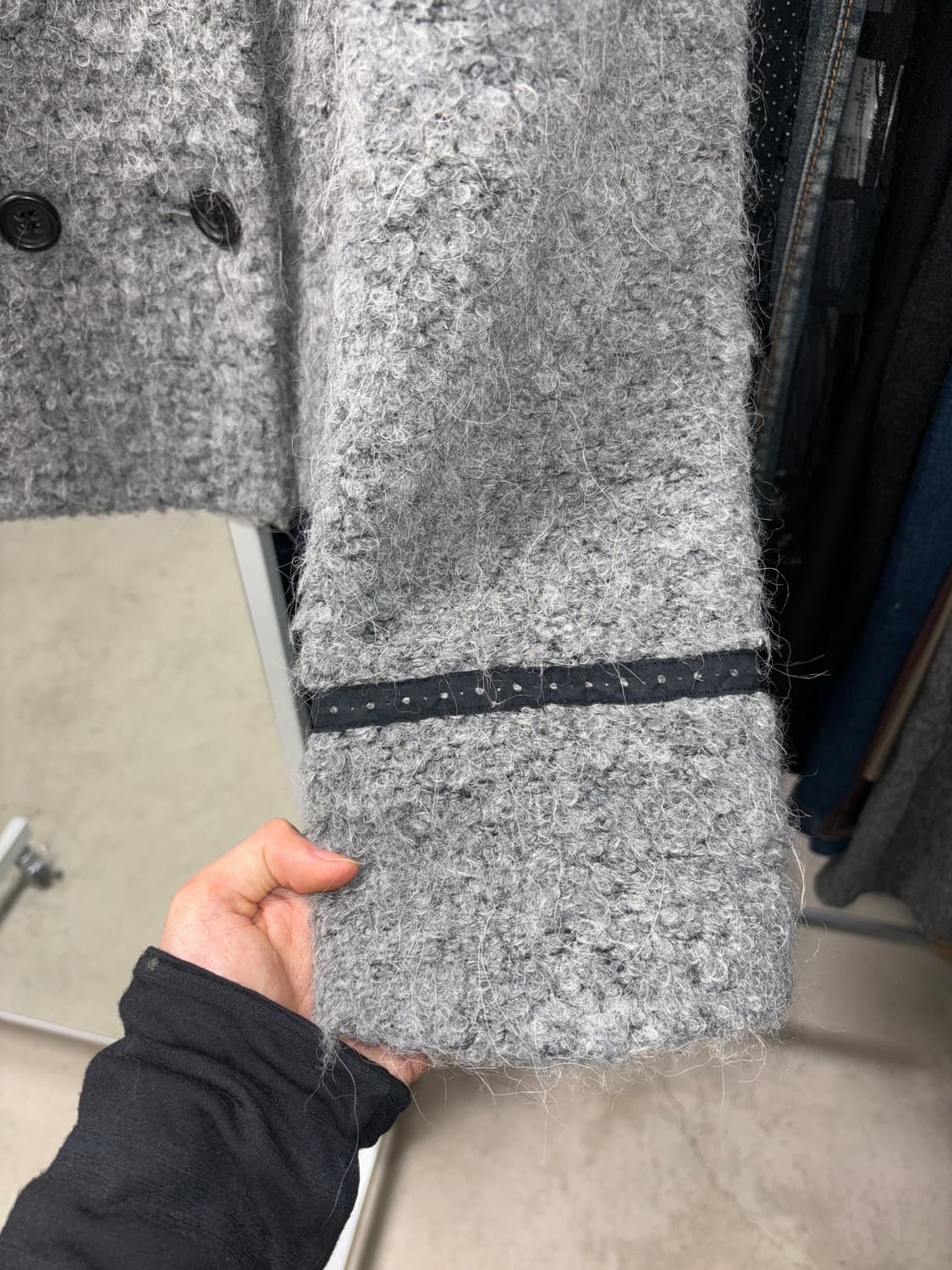 mic lifestyle 알파카 더블 브레스티드 자켓 상품이미지5