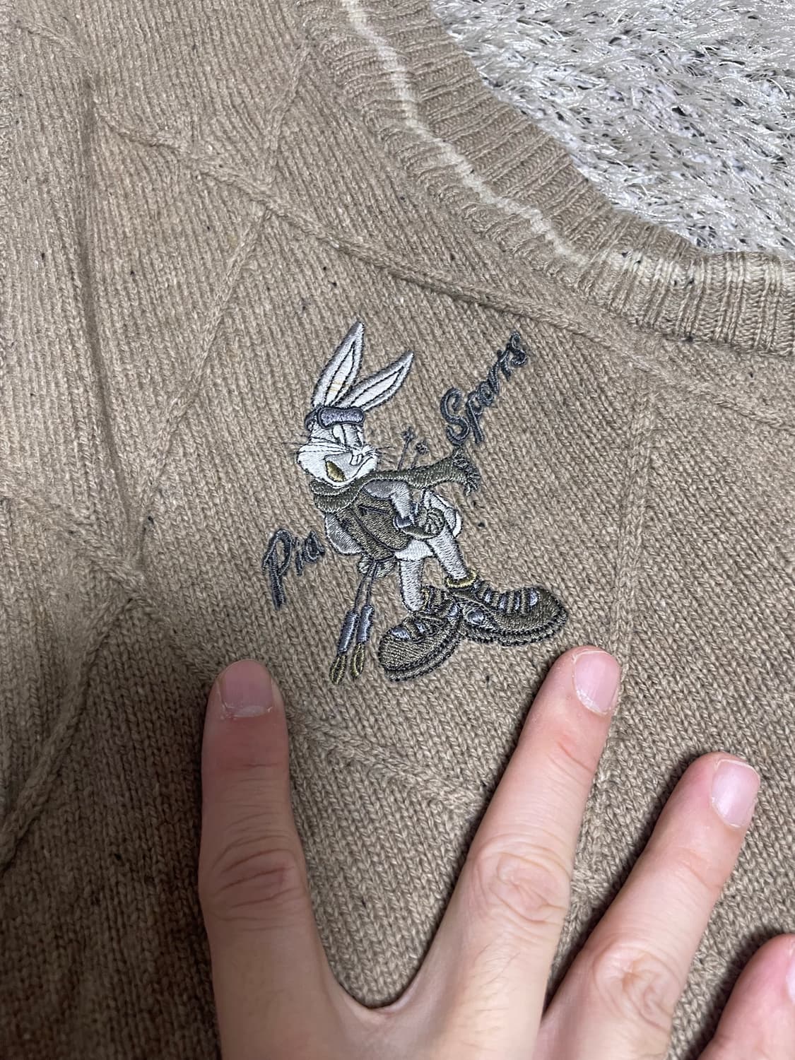 PIA SPORTS X WARNER BROS 울 베스트 사이즈 105 상품이미지3