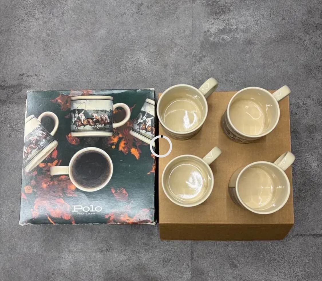90s 폴로 랄프로렌 데드스탁 빈티지 머그컵 4개 상품이미지1