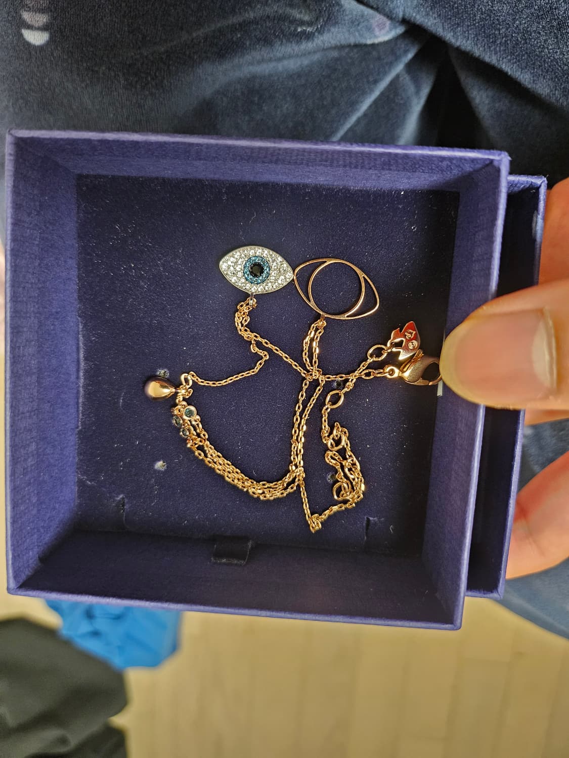 스와로브스키 이블 아이 목걸이(구성품 다있음) 상품이미지4