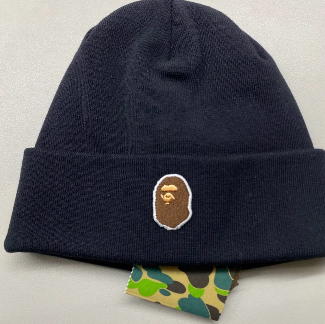 베이프 원포인트 로고 비니 블랙 상품이미지2