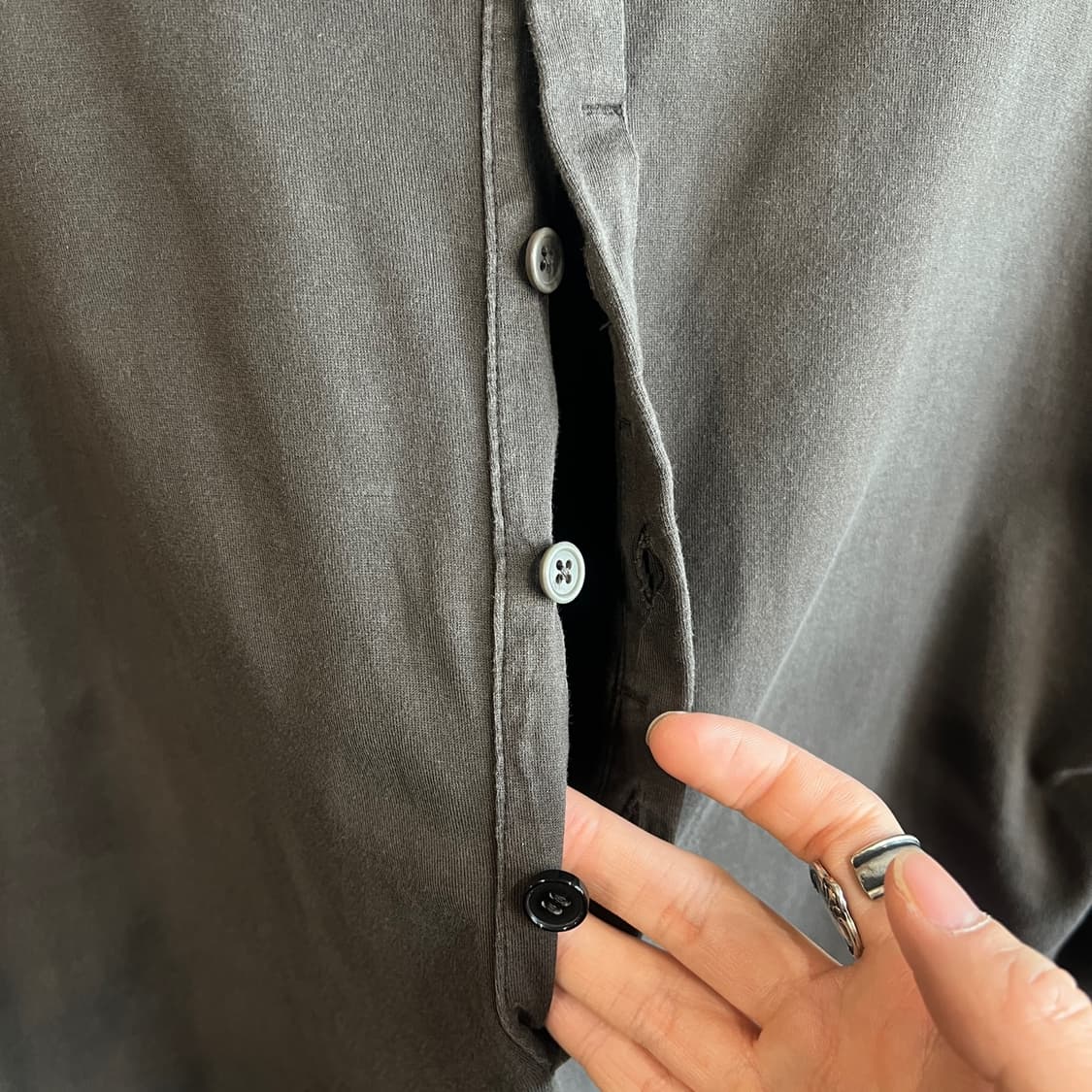 00s CP컴퍼니 가먼트 다이드 풀오버 셔츠 상품이미지4