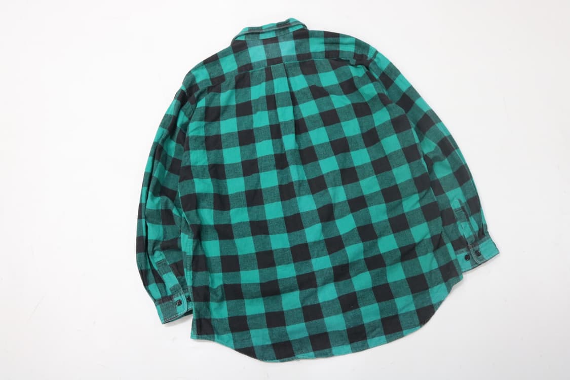 캐니 하우스 빈티지 그린 버팔로 체크 플라넬 셔츠 (L) 상품이미지6