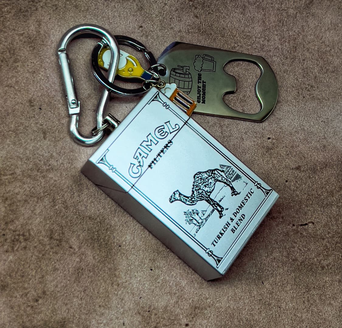 Camel Retro Keyring – 재떨이 참 & 오프너 키링세트 상품이미지1