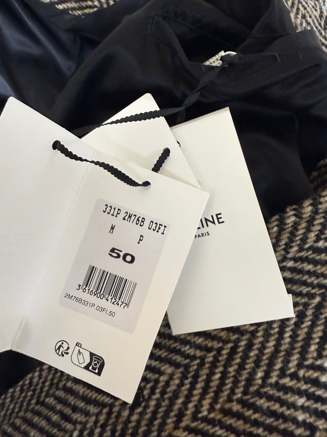 23FW 셀린느 헤링본 코트 50 / 새상품 상품이미지3