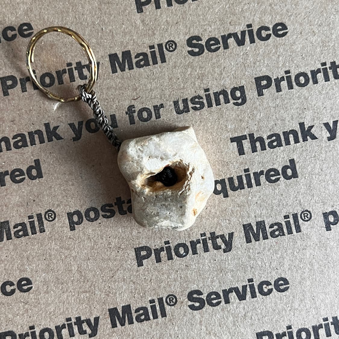 90s vtg Coral Fossil Keyring 상품이미지4