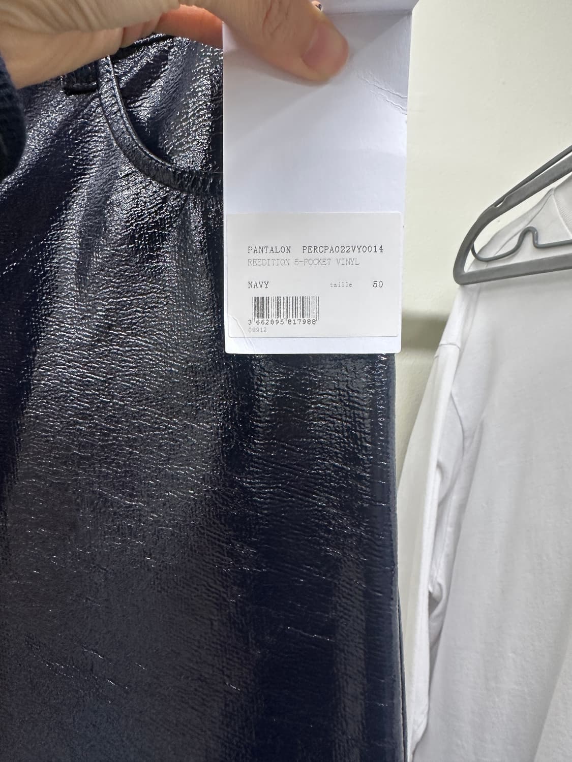 꾸레쥬 에나멜 팬츠 네이비 50 상품이미지3