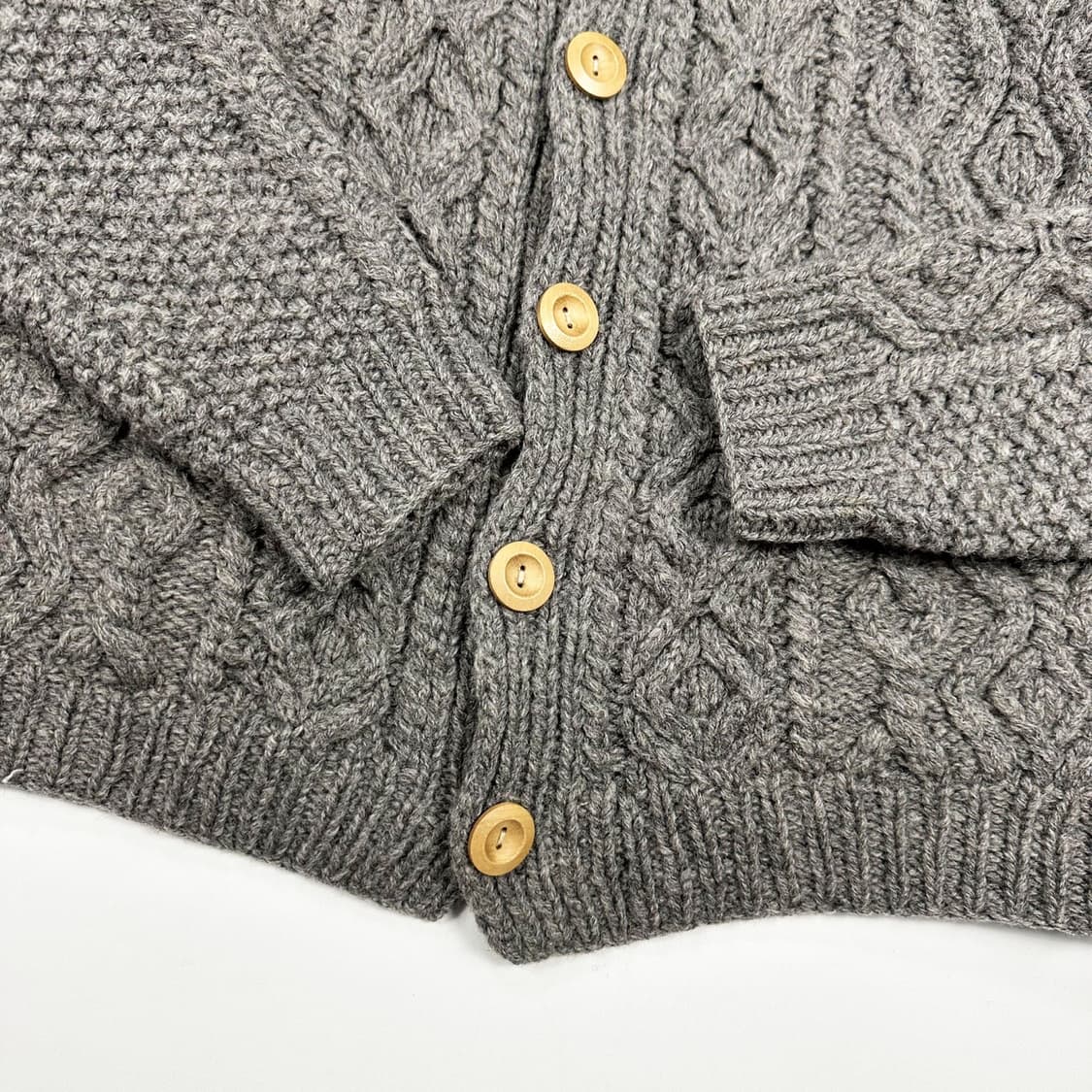 VTG 빈티지 재팬 차콜 울 가디건 (M 여성추천) 상품이미지3