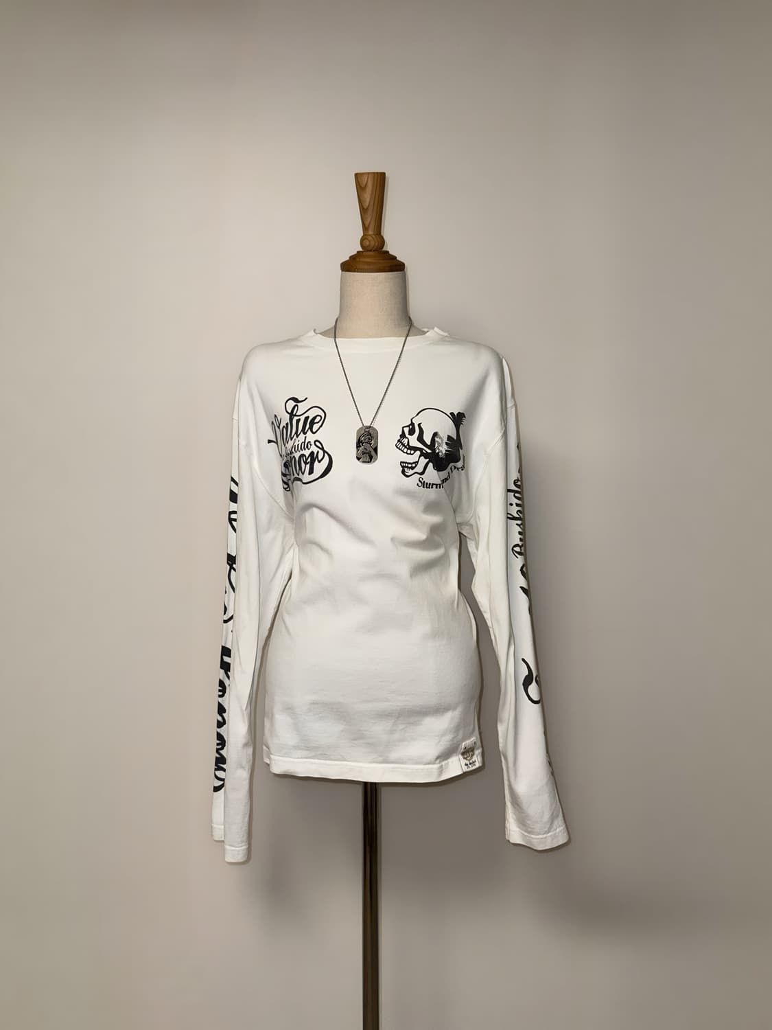 해골 와투케 레터링 롱슬리브 상품이미지3