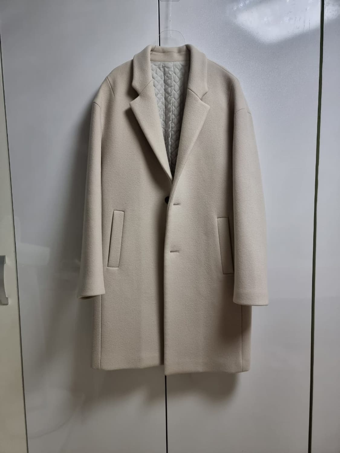 시스템옴므 아이보리 겨울코트 싱글코트 상품이미지2