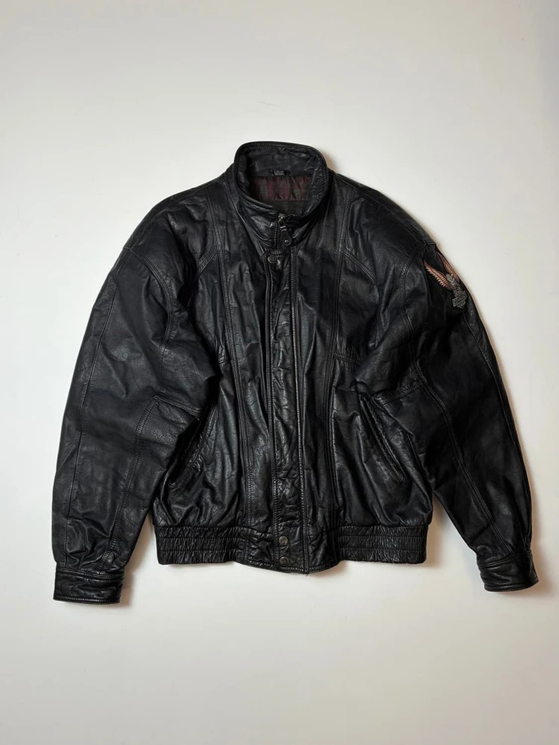 Selected 90's 이글 자수 봄버 가죽 항공 자켓 PN8174 상품이미지3