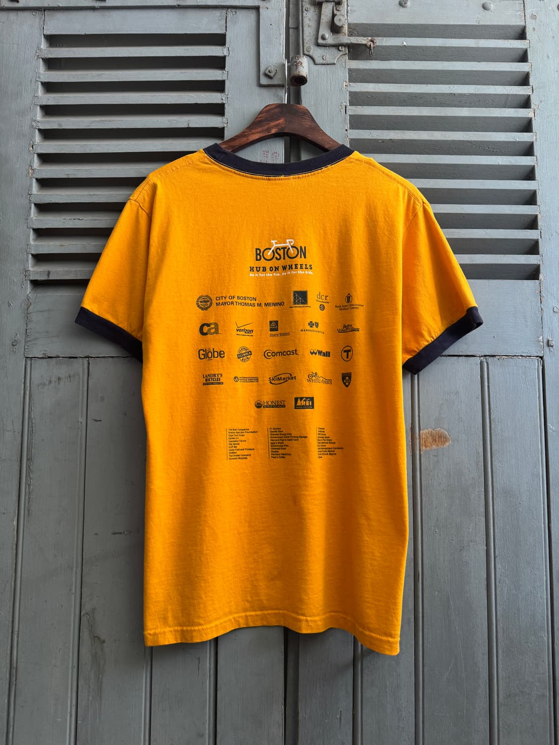 [M]USA 빈티지 HUB ON WHEELS 링거 티셔츠 상품이미지6