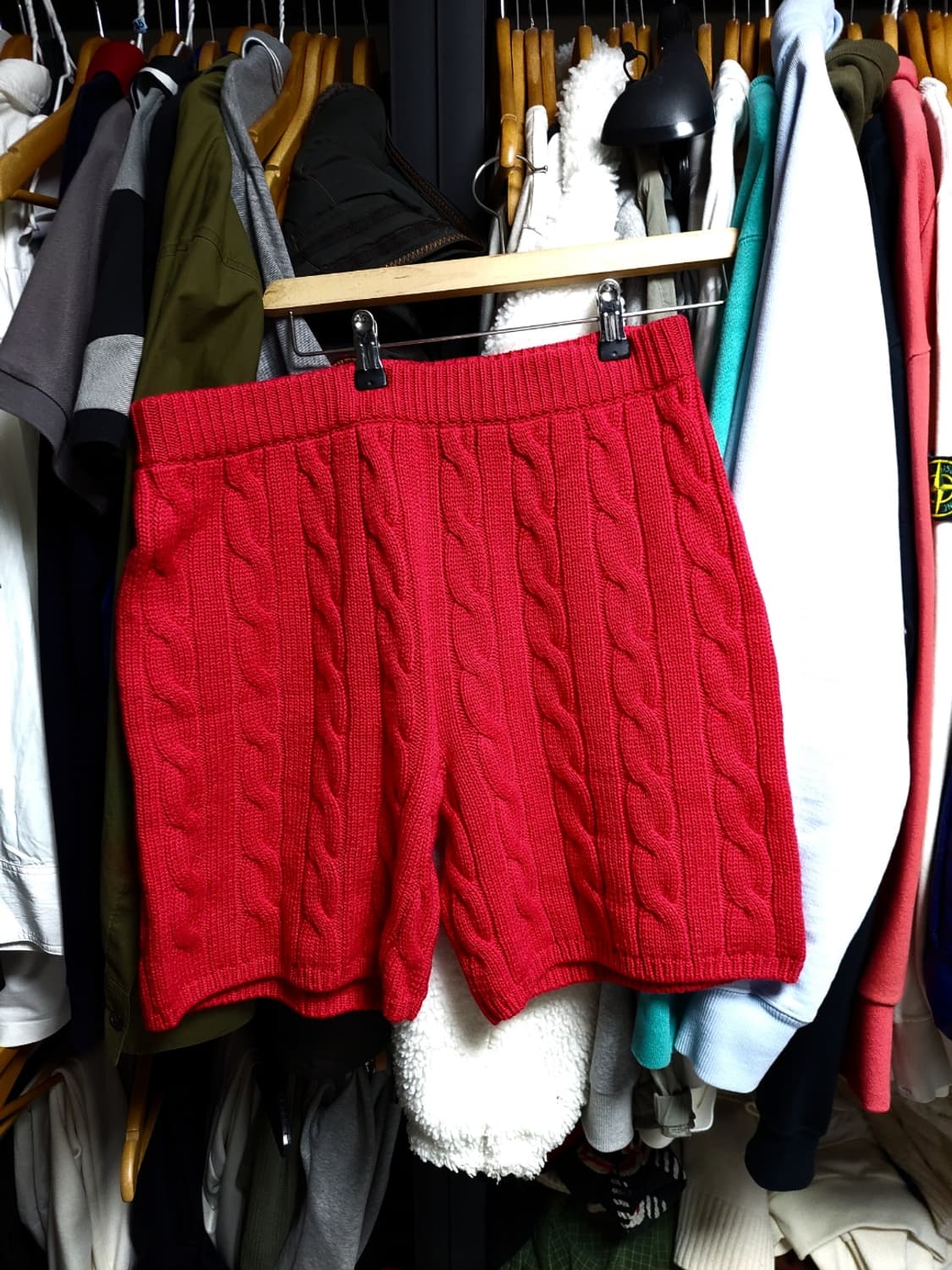 프라다 버건디 케이블 캐시미어 니트 반바지 50 백화점판 상품이미지4